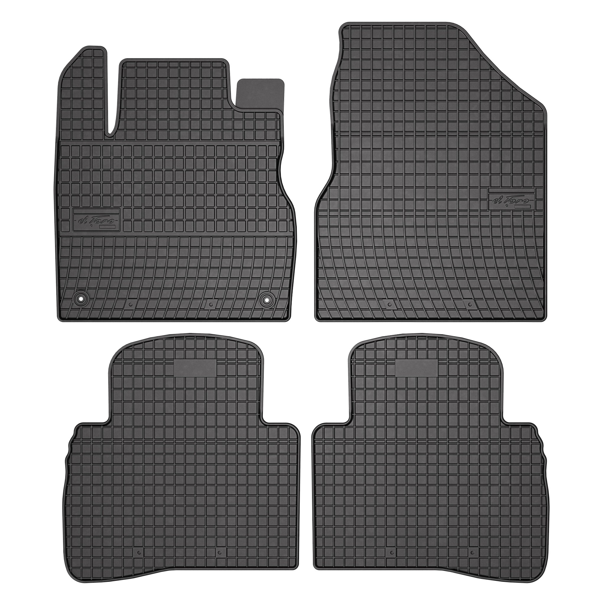 OMAC Gummi Fußmatten für Nissan Murano Z51 2008-2014 Automatten Gummi Schwarz 4x