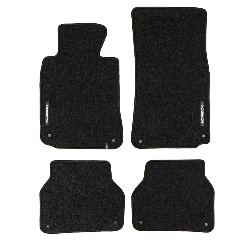 Velours Fußmatten für BMW 5er E39 1995-2004 Autoteppich Automatten Schwarz 4 tlg