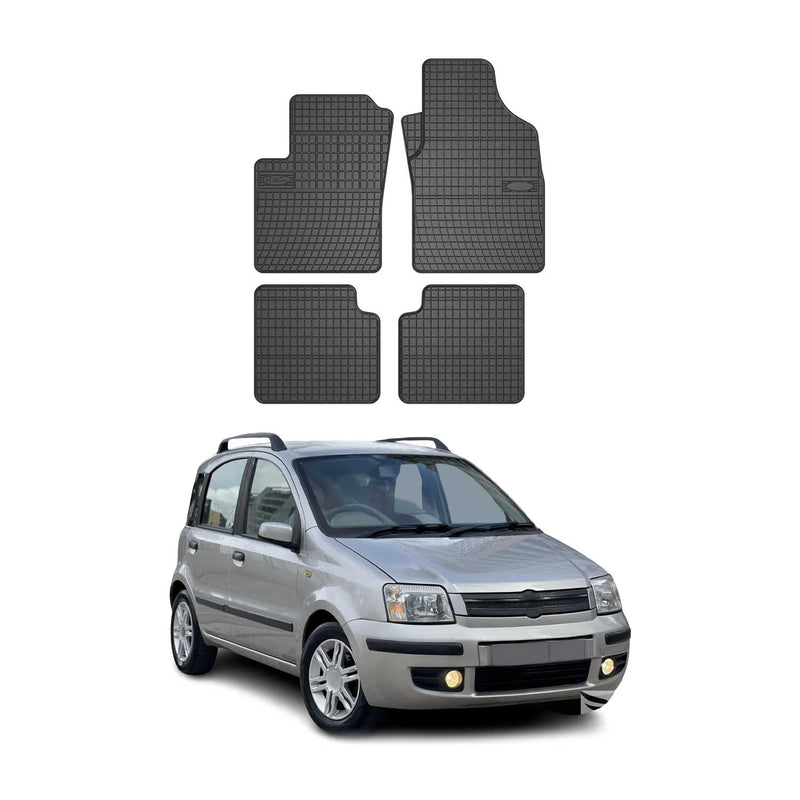 OMAC Gummi Fußmatten für Fiat Panda 2003-2012 Automatten Gummi TPE Schwarz 4tlg