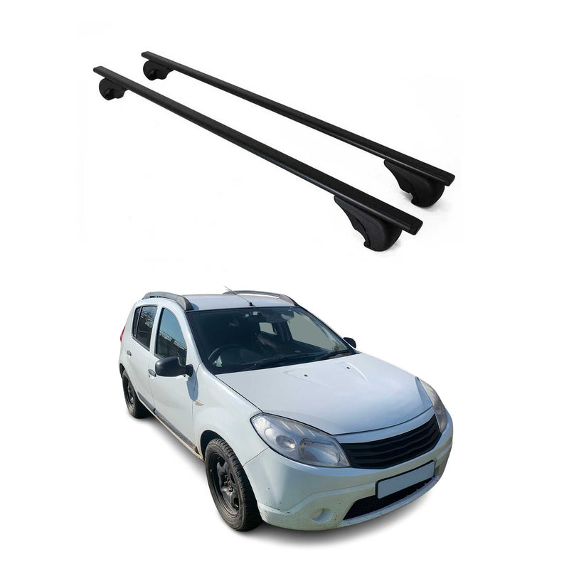 Dachträger Grundtäger für Dacia Sandero 2007-2012 75kg Metall Schwarz 2 tlg