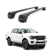 Dachträger Grundträger für Ford Ranger T6 P703 2022-2026 Aluminium Schwarz 2tlg