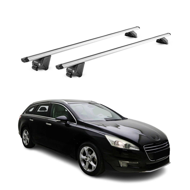 Dachträger Grundtäger für Peugeot 508 Kombi 2011-2025 100kg Alu Silber 2 tlg ABE