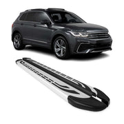 Trittbretter Seitenschweller Seitenbretter für VW Tiguan mk2 2016-2024 Alu Grau