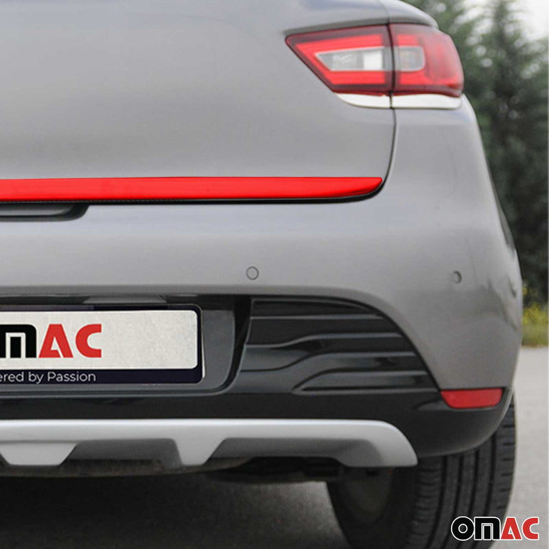 Kofferraumleiste Heckklappe Leiste für Renault Clio 2012-2019 Edelstahl Rot 1tlg