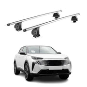 Alu Dachträger für Peugeot 3008 III 2024-2026 TÜV T-Nut 75 kg 2tlg Silber
