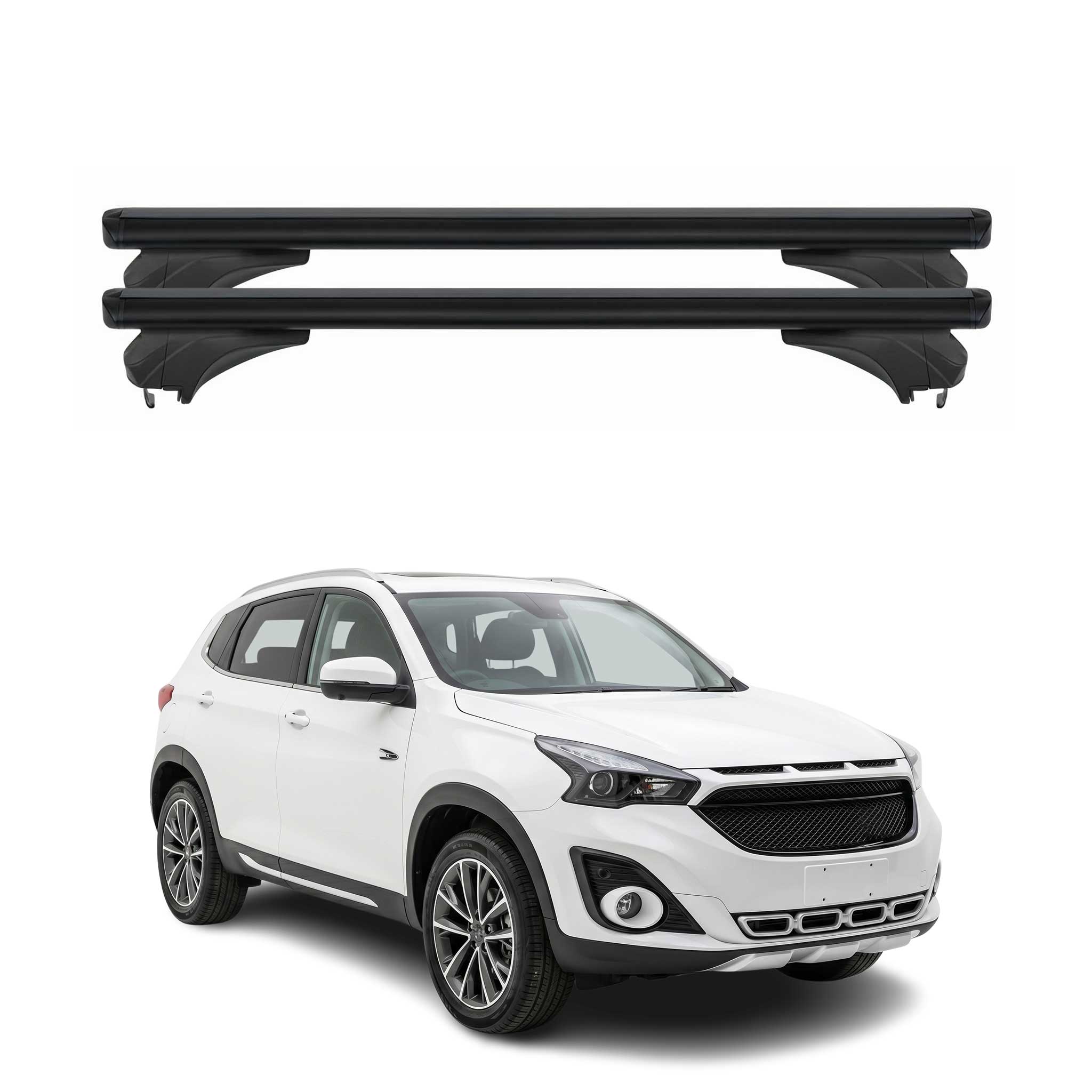 Menabo Dachträger für DR F35 2020-2023 Abschließbar Aluminium Schwarz 2 tlg