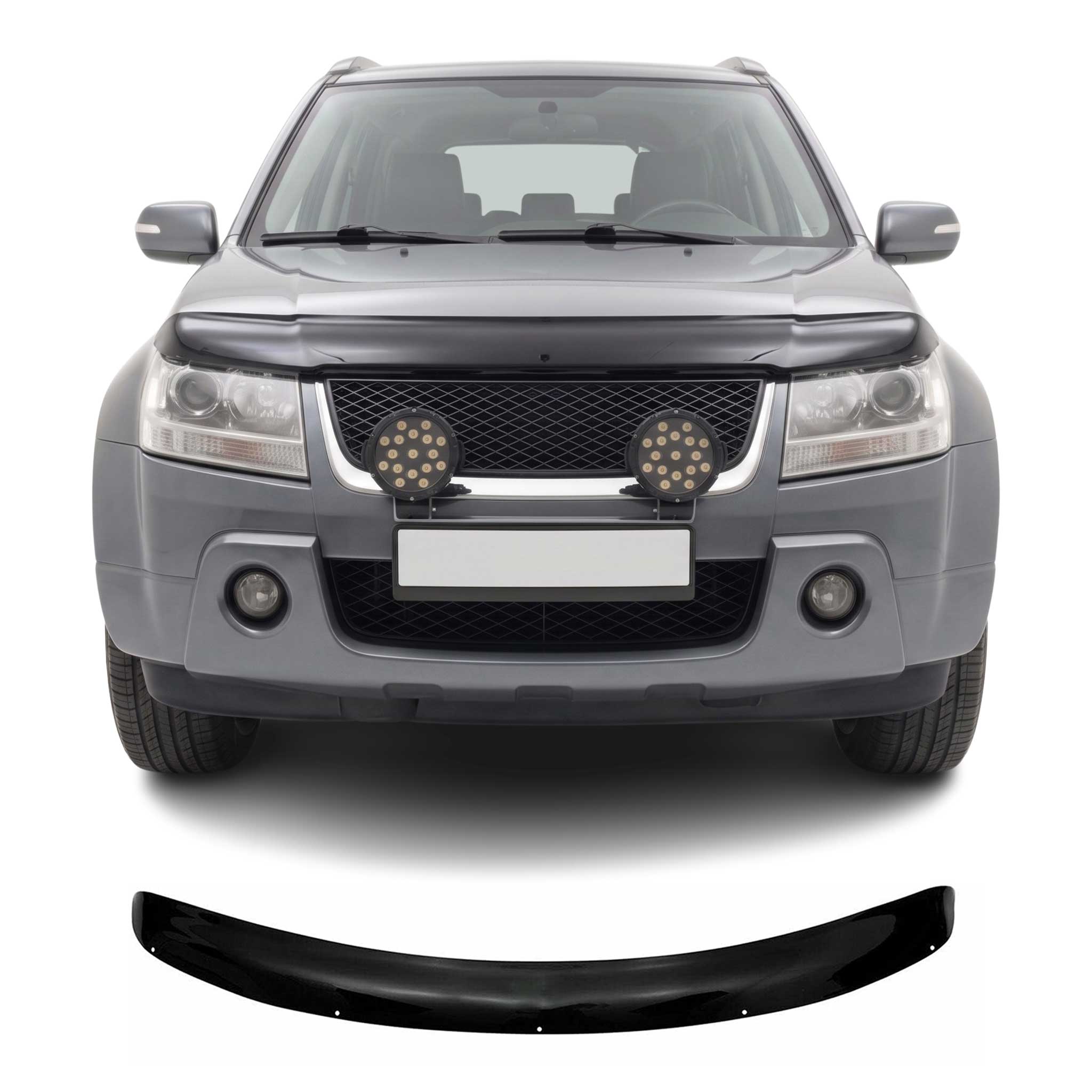 Motorhaube Deflektor Insektenschutz für Suzuki Grand Vitara 2005-2015 Dunkel