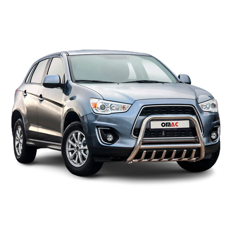 Frontbügel Frontschutzbügel für Mitsubishi ASX 2012-2017 mit ABE Stahl Silber