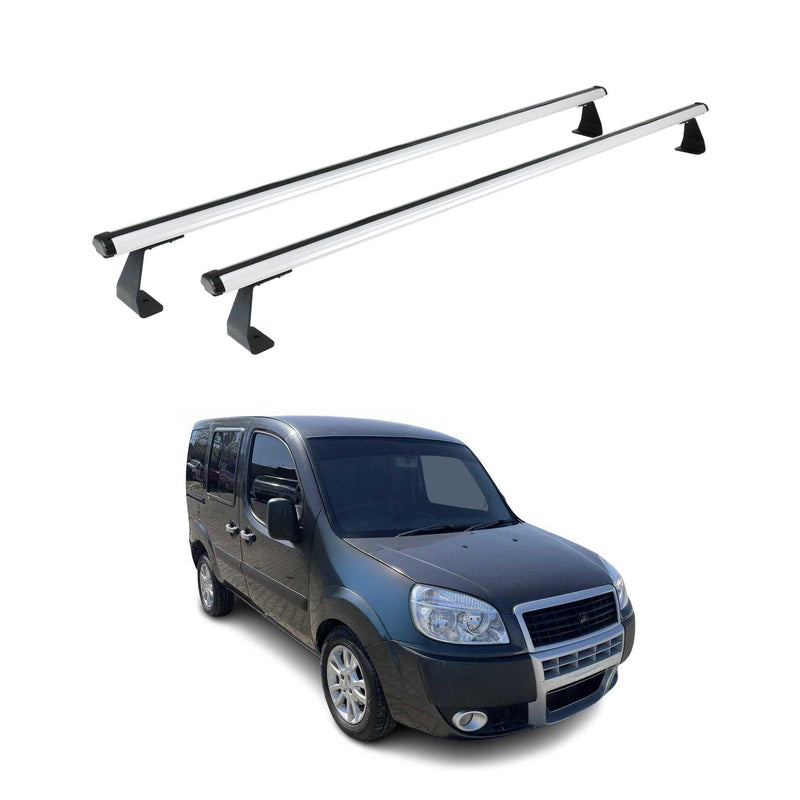 Dachträger Grundtäger für Fiat Doblo 2000-2010 75kg Aluminium Silber 2 tlg