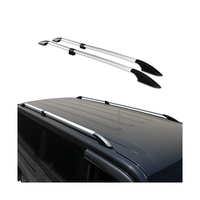 Dachreling Dachgepäckträger für Peugeot Rifter 2018-2025 L2 Langer Alu Grau