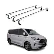 Dachträger für Ford Transit Custom / Tourneo Custom 2023-2026 75kg Alu Grau 3tlg