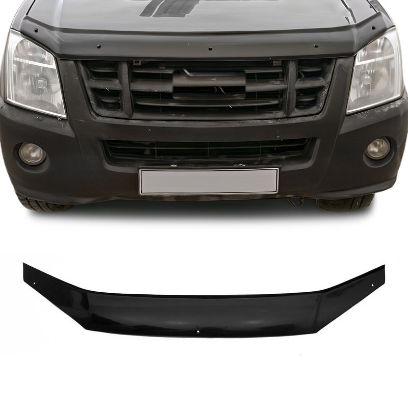 Motorhaube Deflektor Steinschlagschutz für Isuzu D-Max II 2012-2019 Schwarz