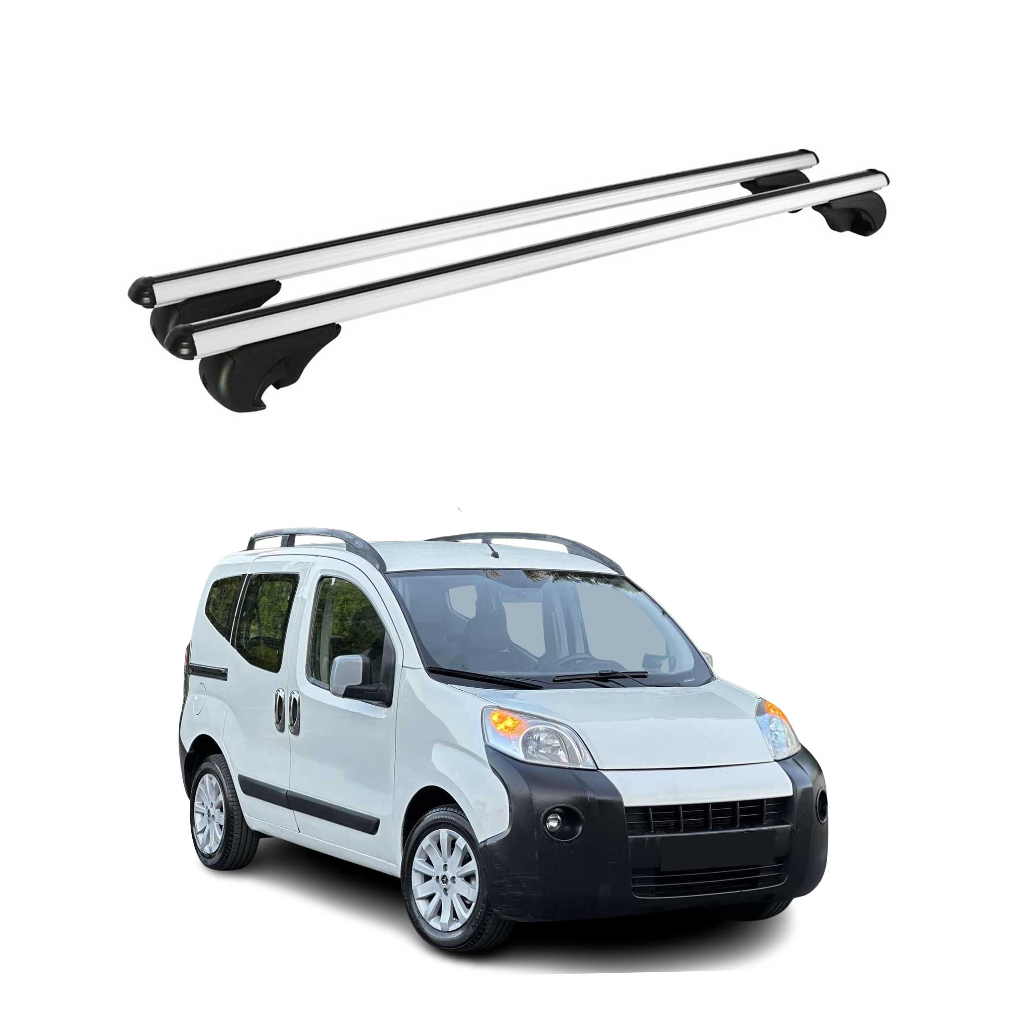 Dachträger Grundträger für Citroen Nemo 2008-2017 TÜV Aluminium Silber 2tlg