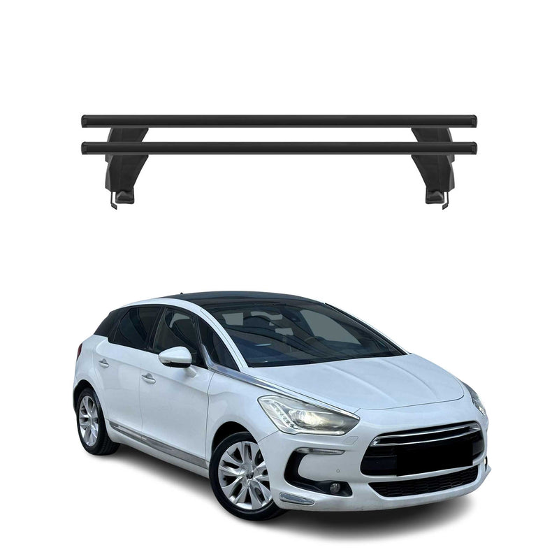 Menabo Dachträger Grundtäger für Citroen DS5 2011-2015 50kg Alu Schwarz 2 tlg