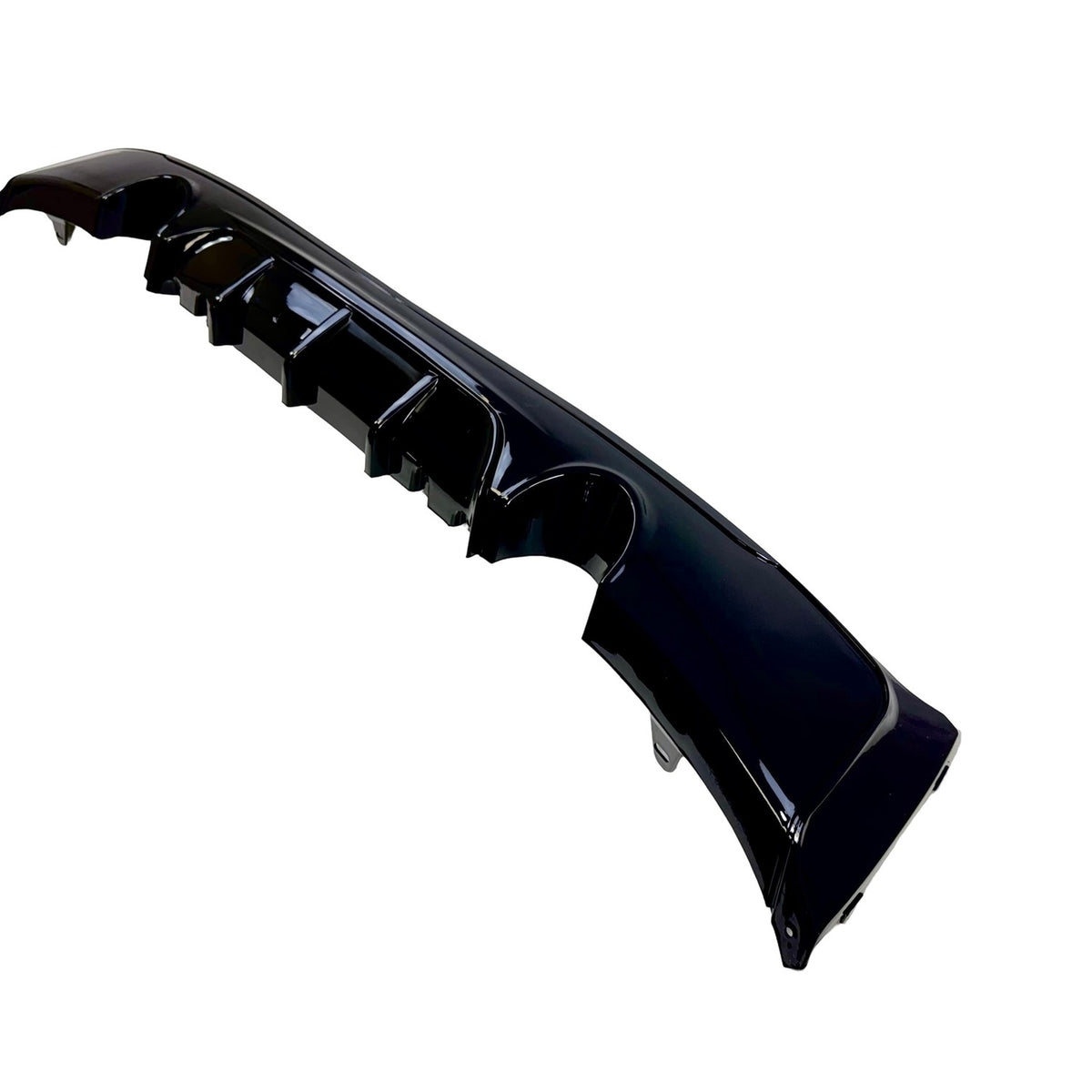 JOM Heckschürzeneinsatz für BMW 2er F22/F23 2010-2017 schwarz glänzend 1-Rohr (li/re)