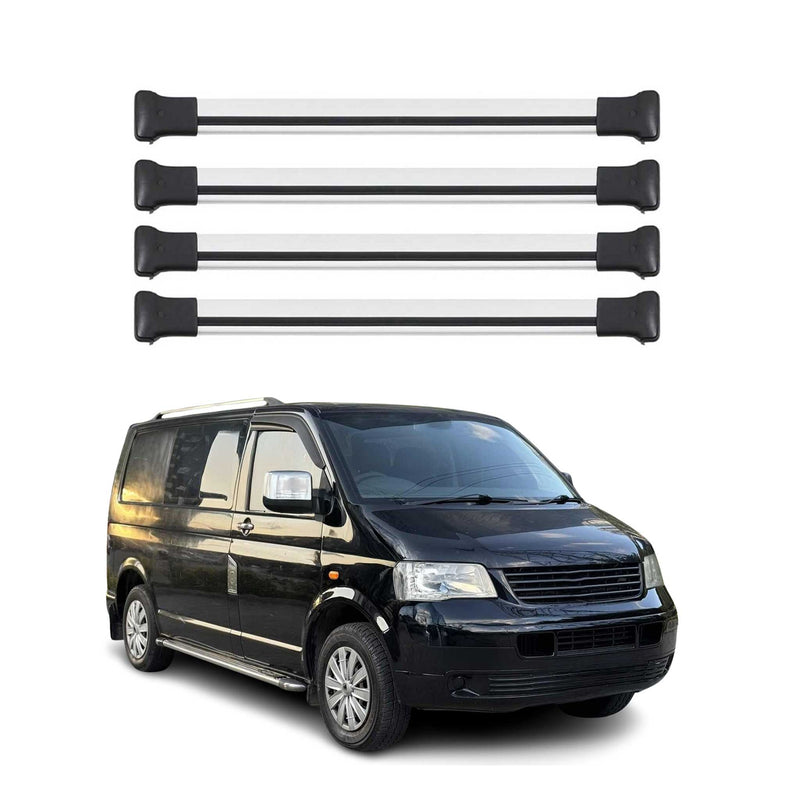 Dachträger Grundtäger für VW Transporter T5 2003-2015 75kg Alu Silber 4 tlg