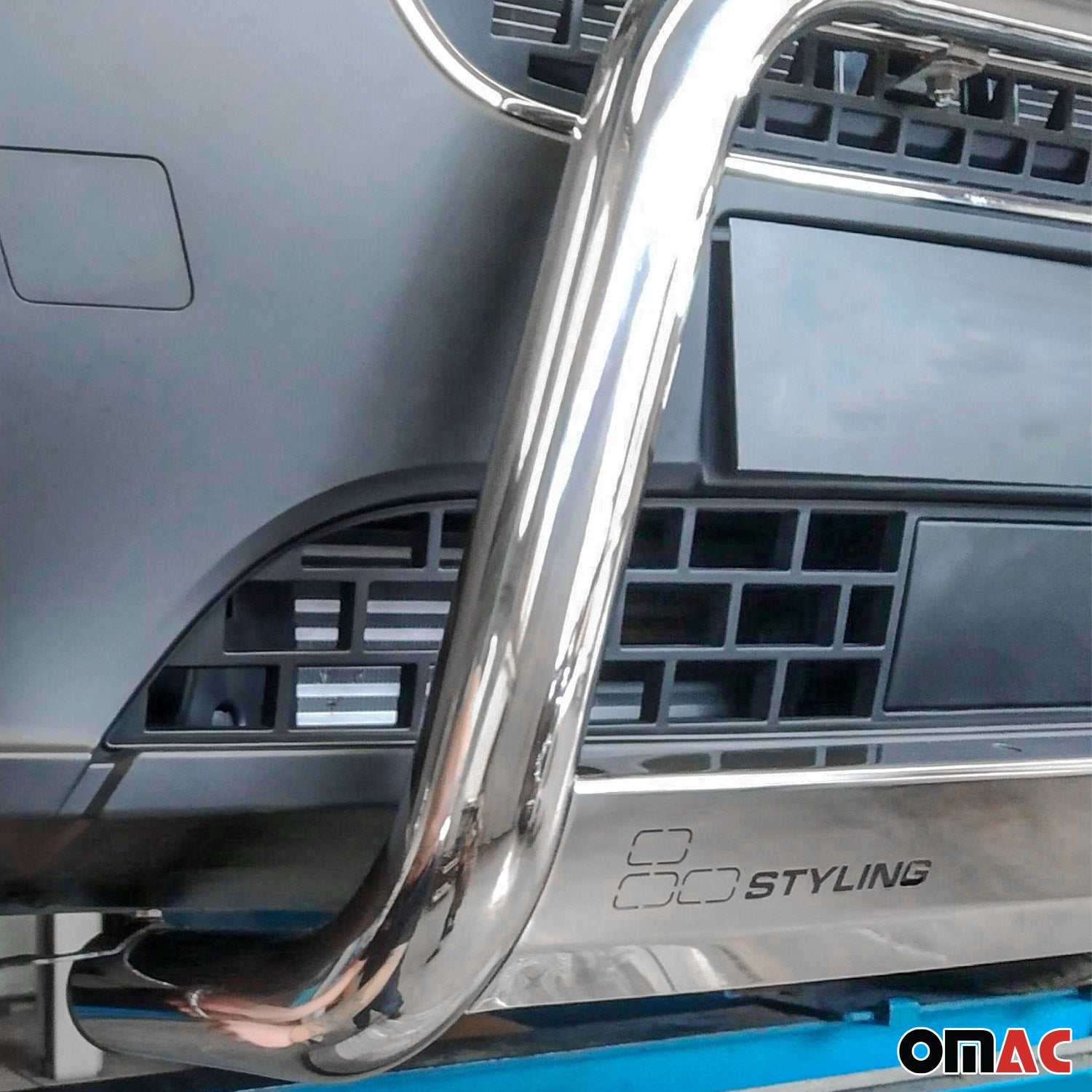 Frontbügel Frontschutzbügel für Opel Mokka 2012-2016 ø63mm Stahl Silber Schutz