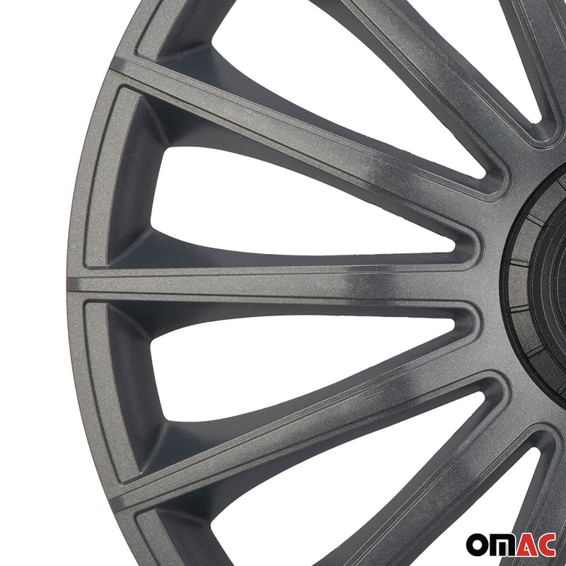 Radkappen Radzierblenden Sparco Treviso 16" Zoll Auto Abdeckung Set Grau 4x