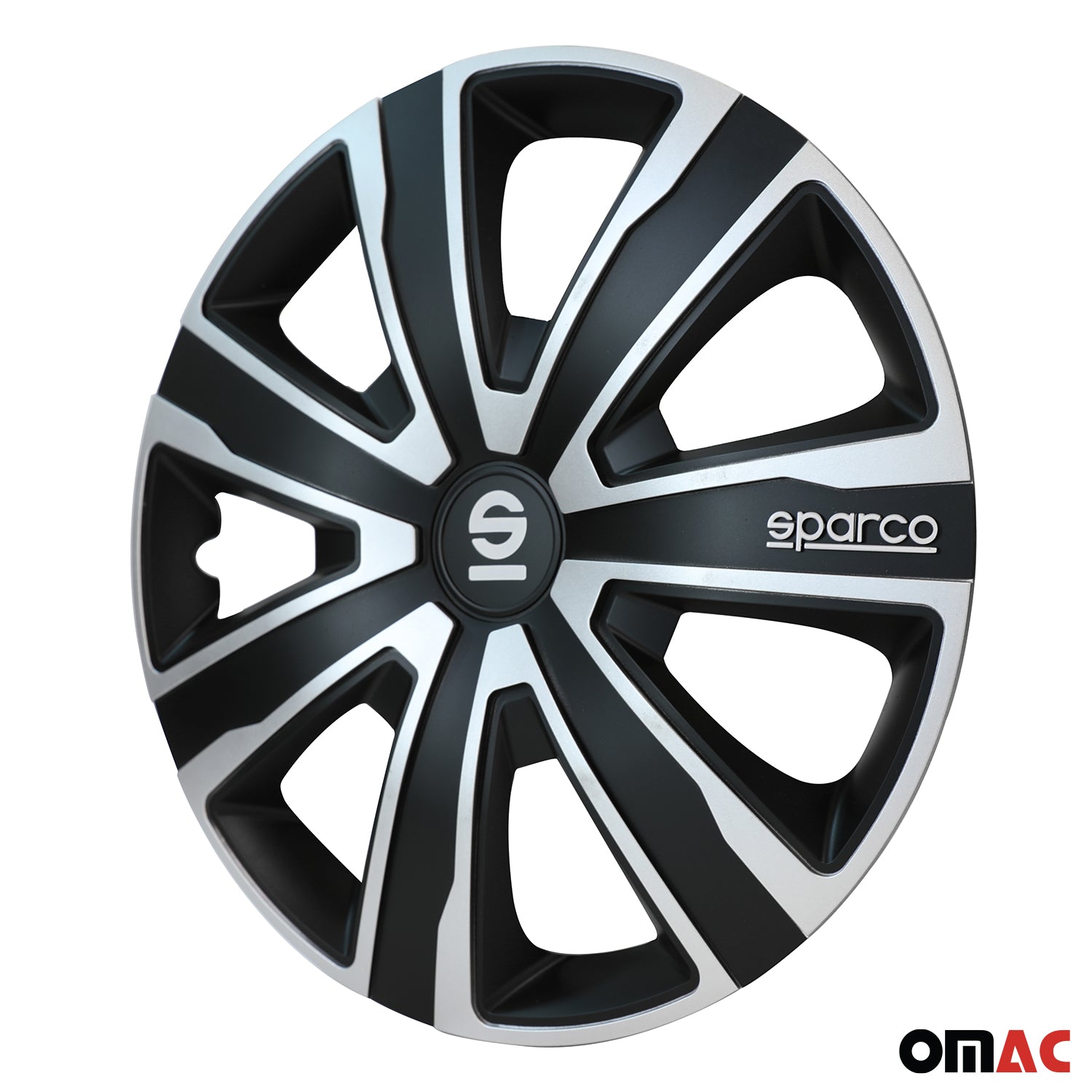 Radkappen Radzierblenden Sparco Palermo 16" Zoll Auto Abdeckung Set Schwarz 4x