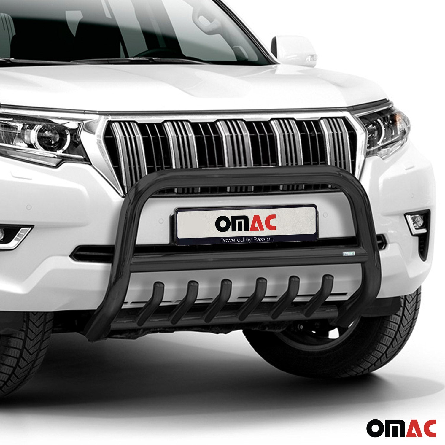 Edelstahl Frontschutzbügel für Toyota Land Cruiser 150 2019-2023 mit ABE Schwarz