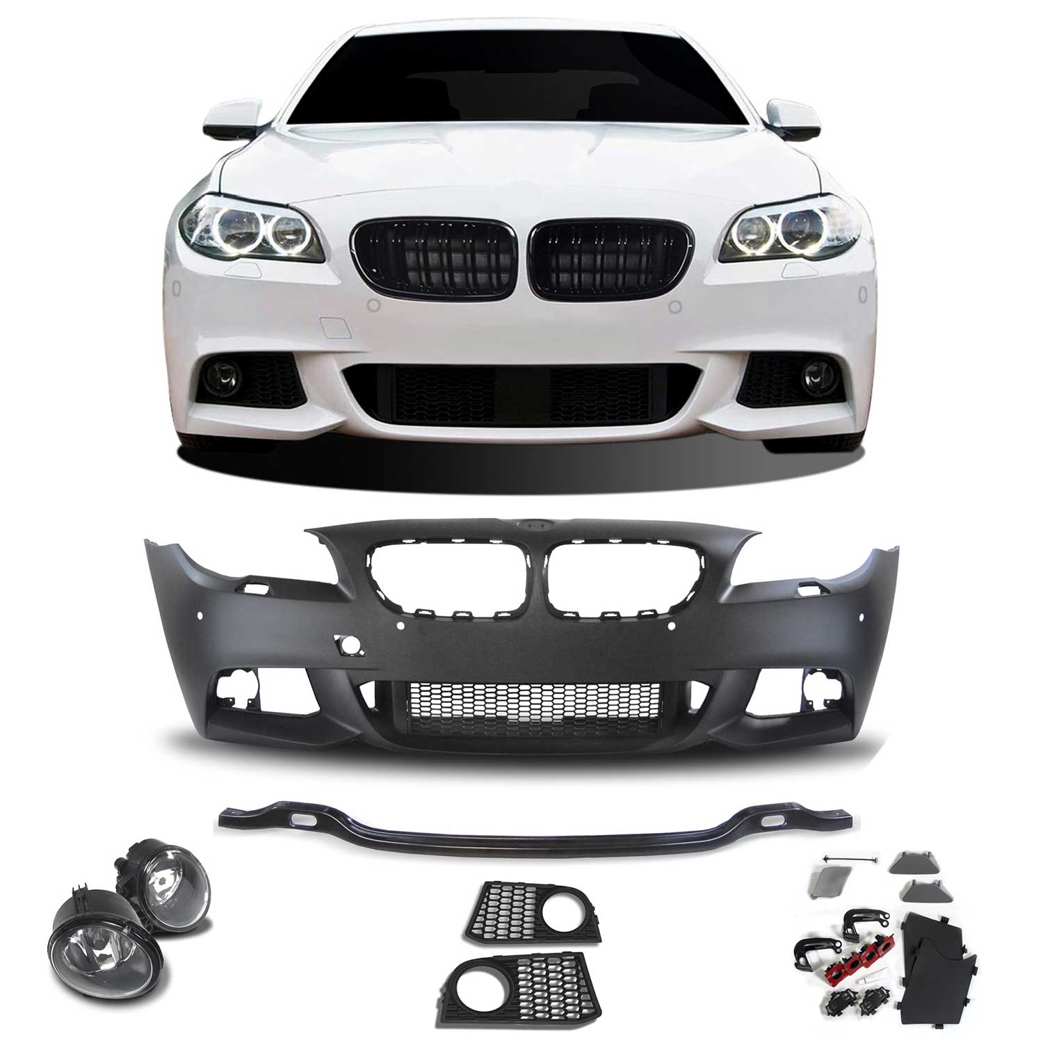 JOM Frontstoßstange für BMW 5er F10 F11 2010-2017 mit Nebelscheinwerfer