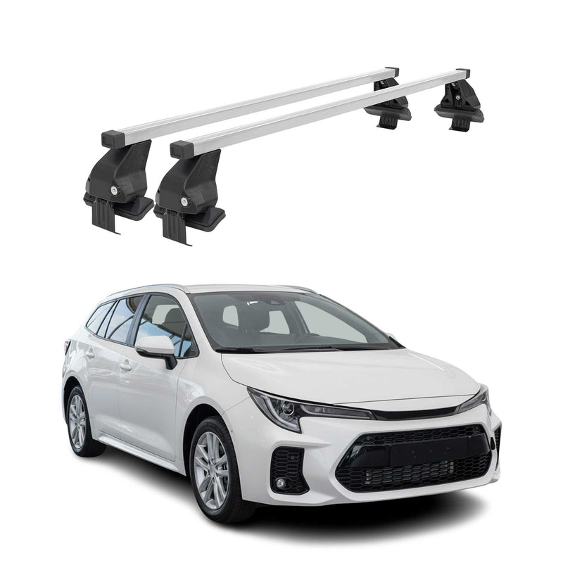 Menabo Dachträger Grundtäger für Suzuki Swace 2020-2025 50kg Stahl Silber 2 tlg