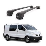 Dachträger Grundträger für Nissan Primastar 2001-2014 Aluminium 75kg Schwarz 2x