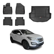 OMAC Fußmatten & Kofferraumwanne Set für Hyundai Santa Fe III 2013-2018