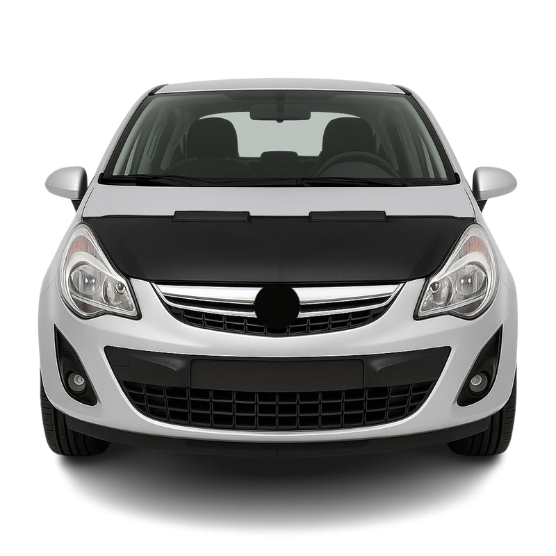 Haubenbra Steinschlagschutz Bonnet Bra für Opel Corsa D 2006-2014 Schwarz Halb