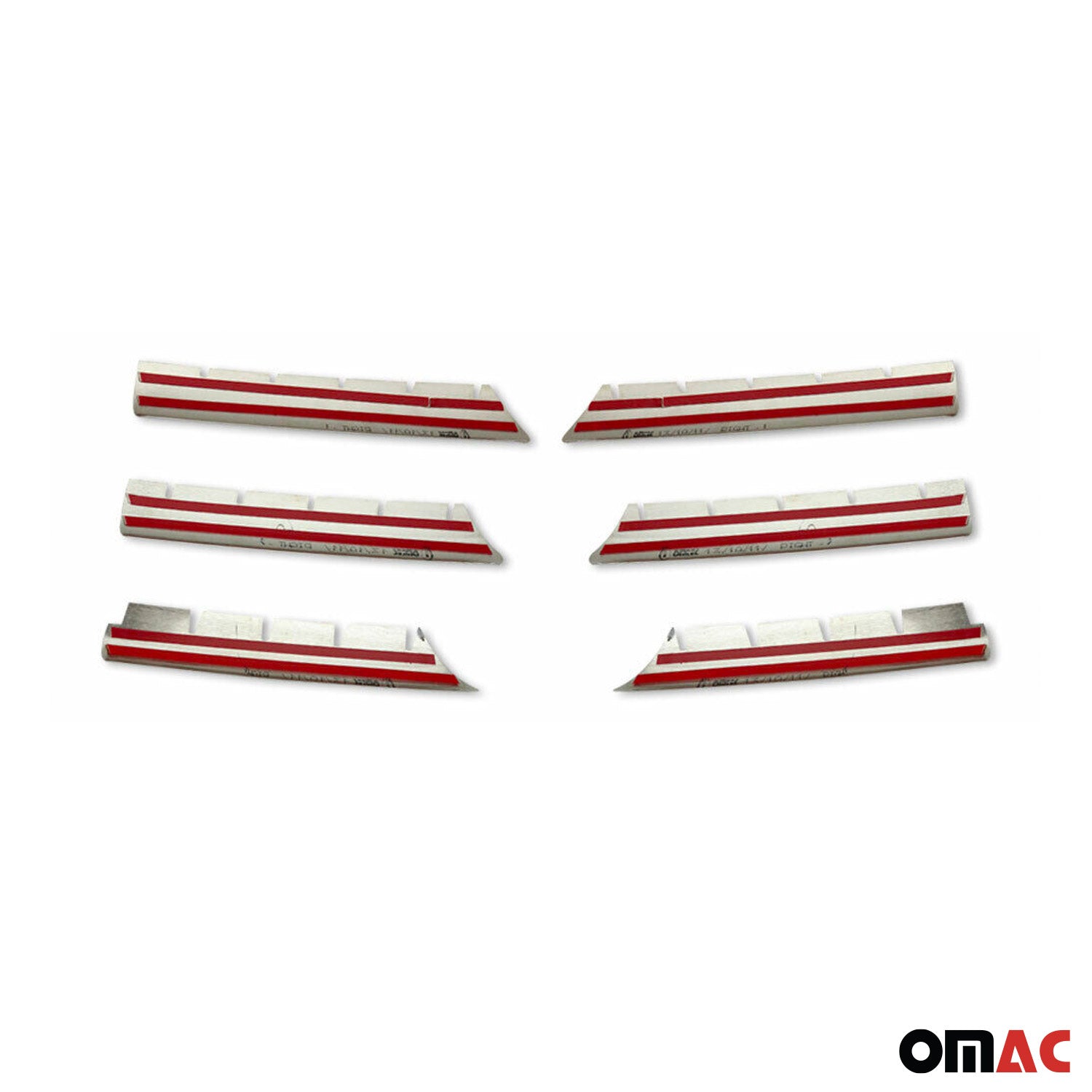 Kühlergrill Leisten Grillleisten für Renault Megane 2002-2006 Edelstahl Chrom 6x