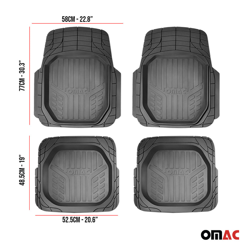 Fußmatten Gummimatten 3D Matte für Land Rover Gummi Schwarz 4Tlg