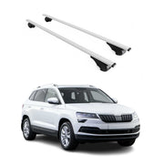 Dachträger Grundtäger für Skoda Karoq 2017-2026 75kg Metall Silber 2 tlg