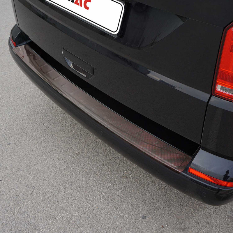 Ladekantenschutz Stoßstange für VW T6 T6.1 2015-24 Einzeltür Kohlefaserfolie Rot