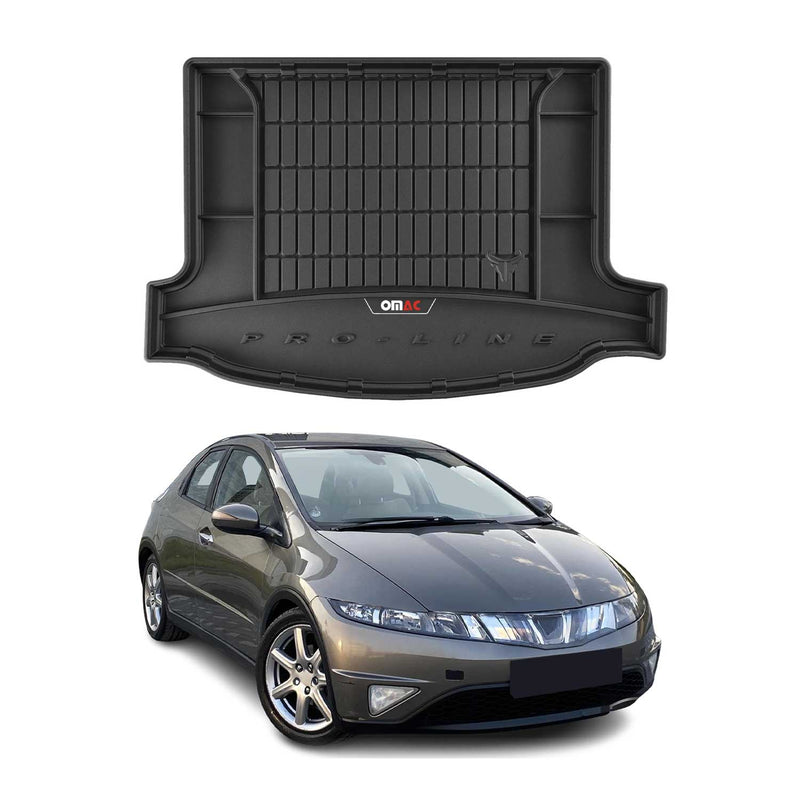 OMAC Gummi Kofferraumwanne für Honda Civic Schrägheck 2006-2011 TPE Schwarz