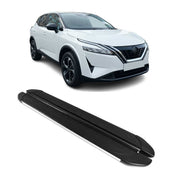 Trittbretter Seitenschweller für Nissan Qashqai 2021-2026 Alu Schwarz Silber