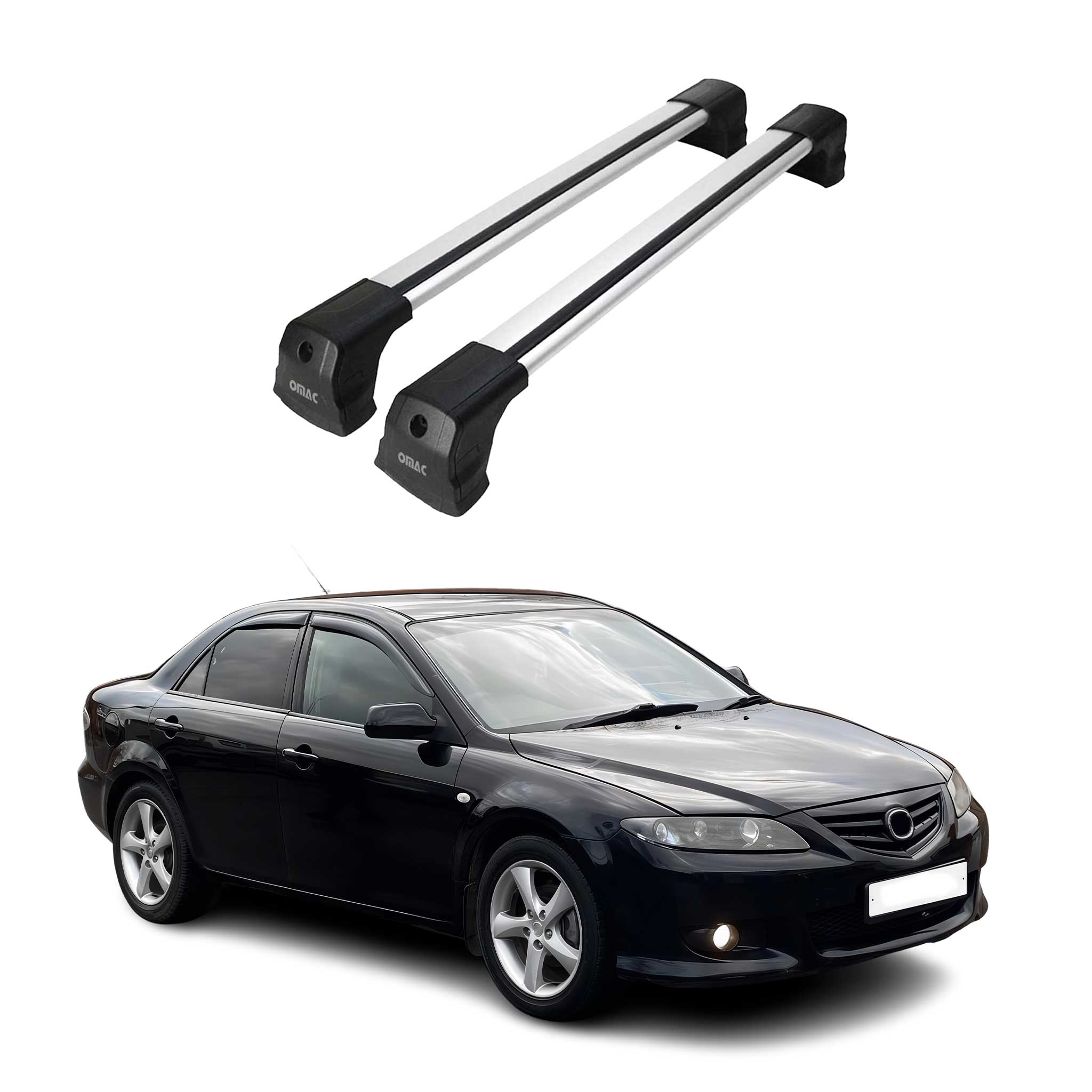 Dachträger Gepäckträger für Mazda 6 Stufenheck 2002-2006 Grundträger Alu Silber