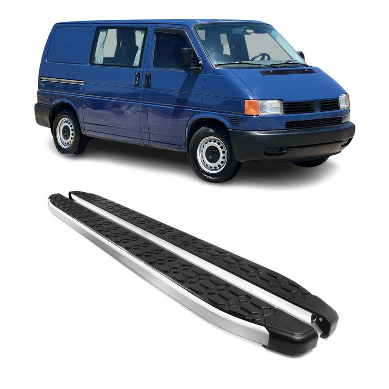 Alu Trittbretter Seitenschweller für VW Transporter T4 1990-03 L1 Kurzer Schwarz