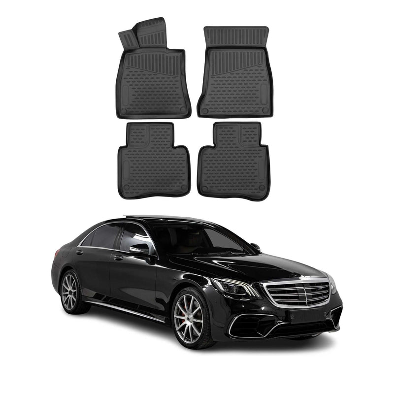 OMAC Gummimatten Fußmatten für Mercedes S Klasse AMG W222 2013-2017 TPE 4x