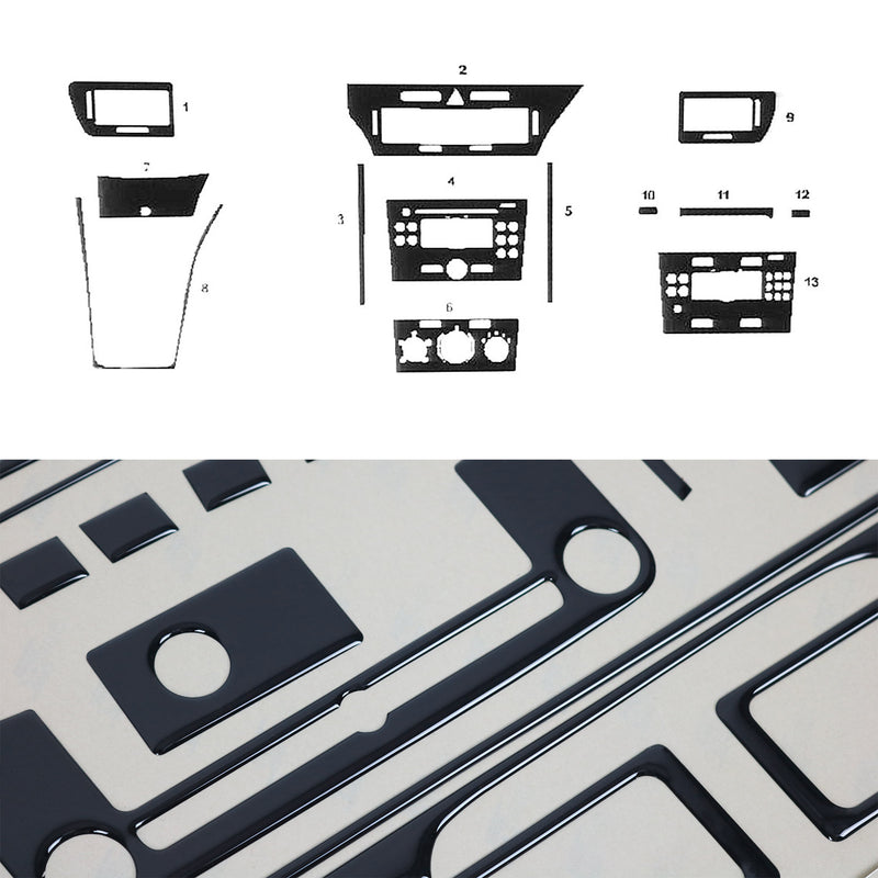 Innenraum Dekor Cockpit für Opel Astra H 2005-2010 Piano Schwarz Optik 13tlg