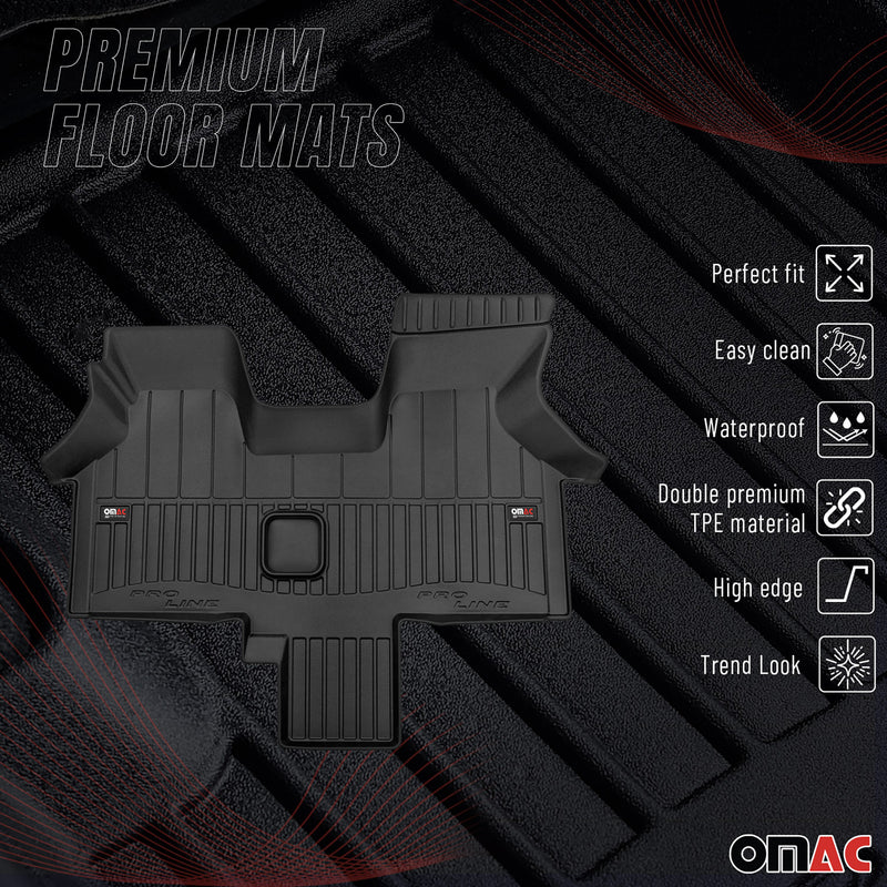 OMAC Gummi Fußmatten für VW Transporter T4 1990-2003 Premium Gummi Schwarz 1tlg