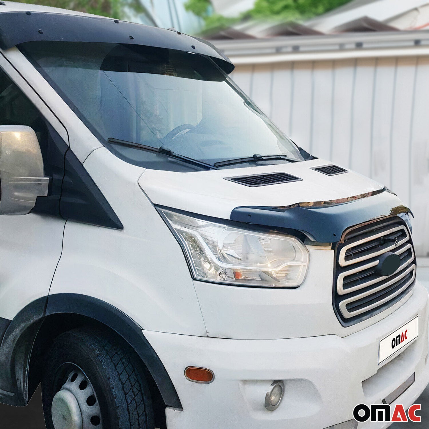 Sonnenblende Motorhaube Deflektor Set für Ford Transit 2015-2019 Pre-FL Acryl 2x