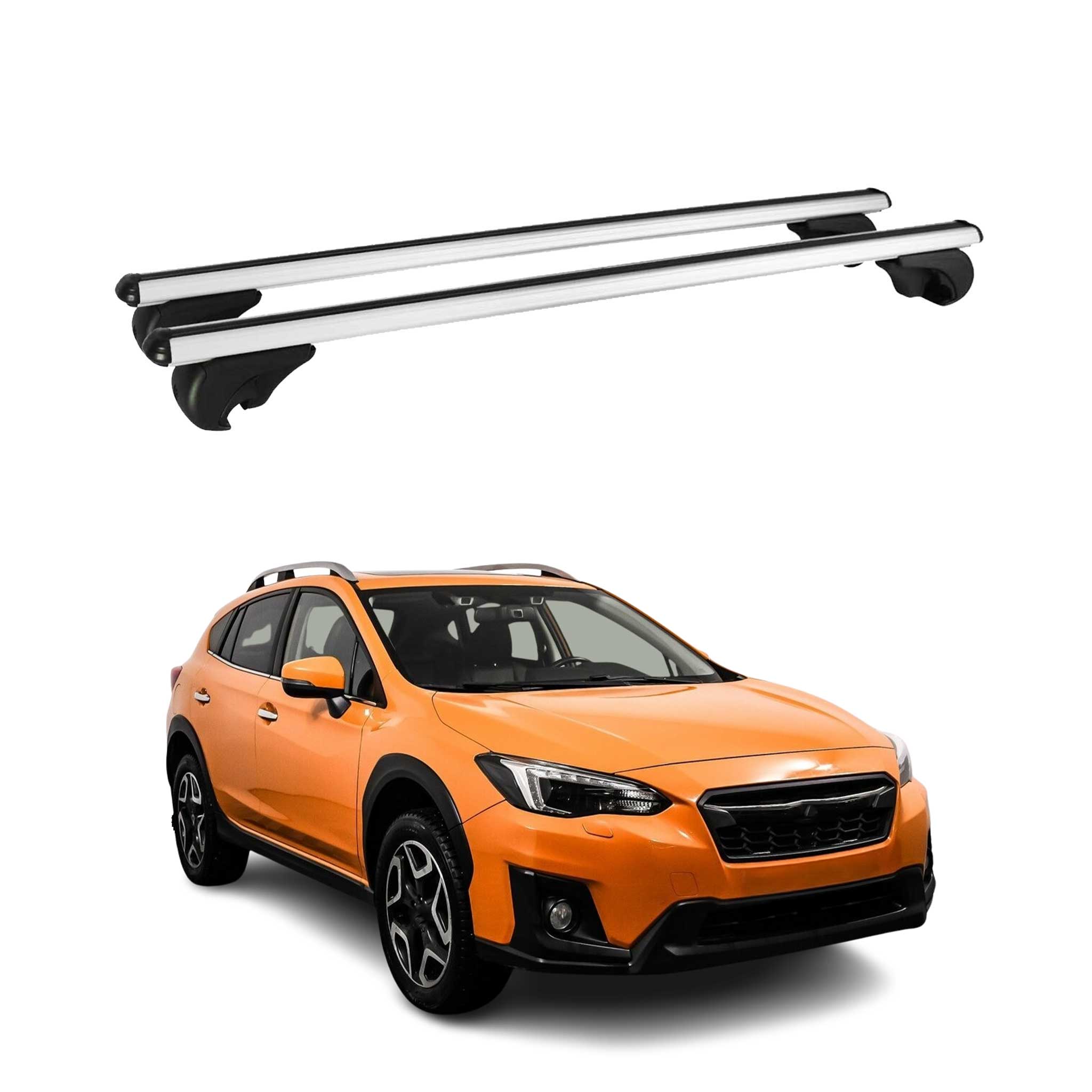 Dachträger Grundtäger für Subaru XV mk1 2012-2017 75kg Alu Silber 2 tlg
