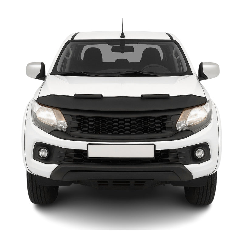 Haubenbra Steinschlagschutz Bonnet Bra für Fiat Fullback 2016-2019 Schwarz Halb