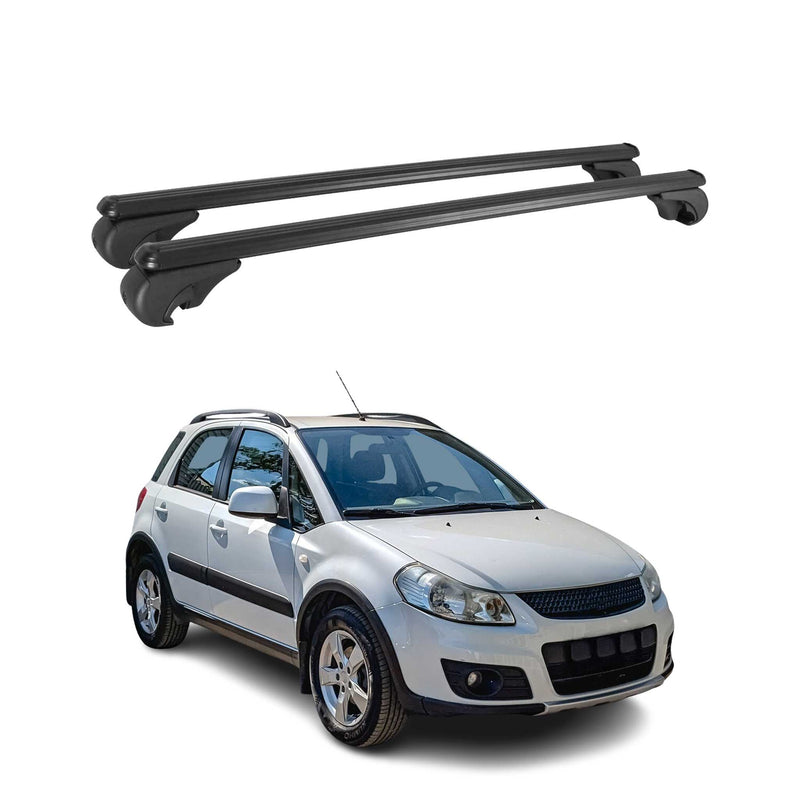 Dachträger für Suzuki SX4 2006-2013 Gepäckträger Grundträger Alu Schwarz 2x