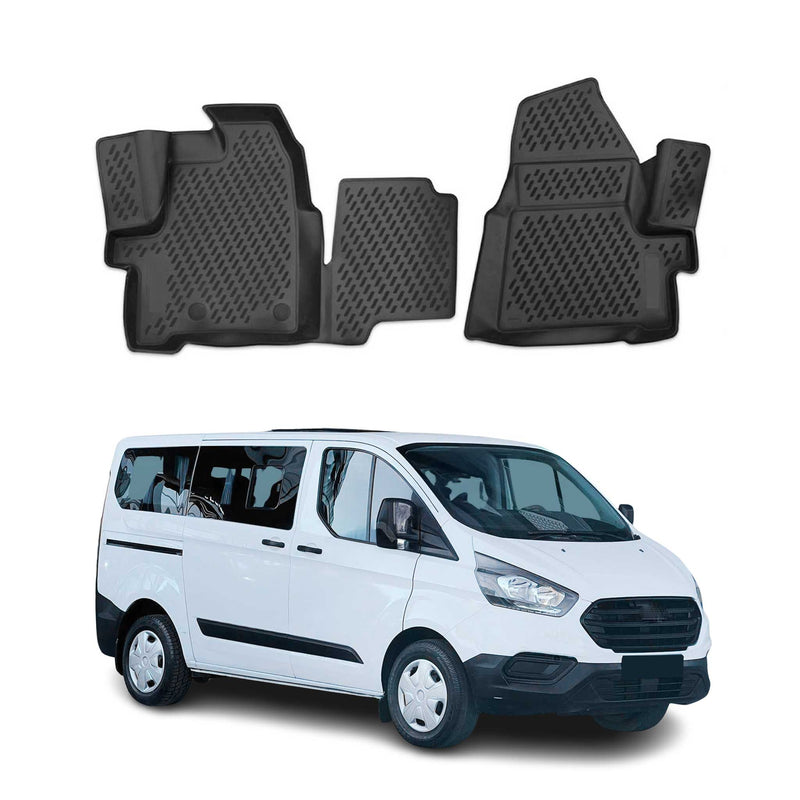 OMAC Gummimatten Fußmatten für Ford Tourneo Custom 2012-2018 TPE Schwarz 2x