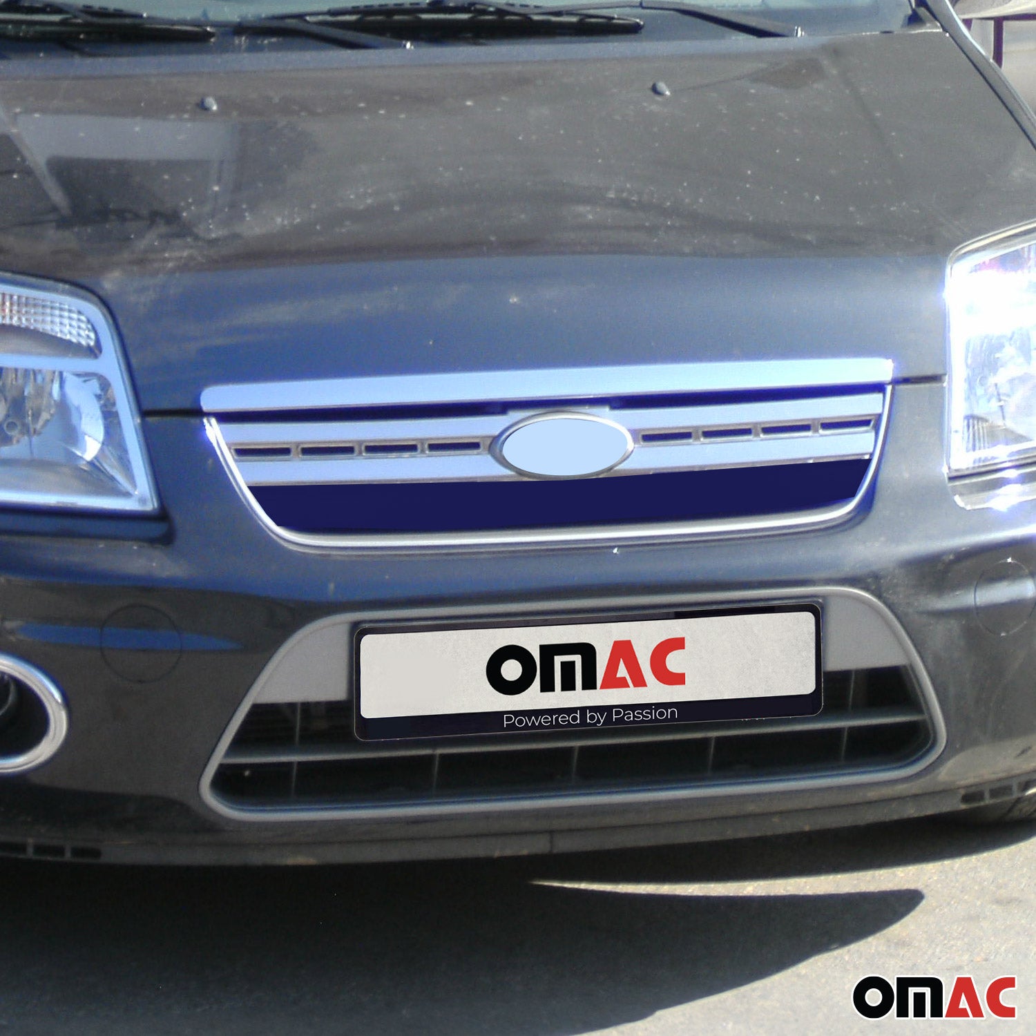 Kühlergrill Leiste Grillleisten für Ford Tourneo Connect 2006-09 Edelstahl Chrom