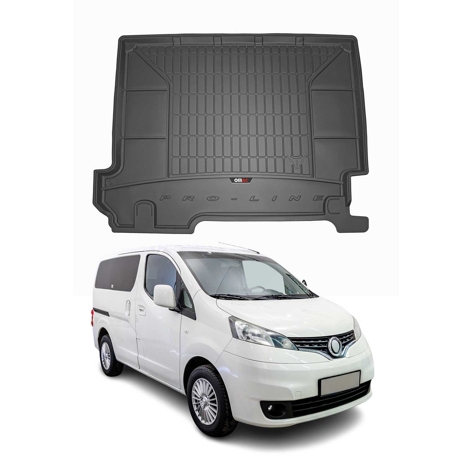 OMAC Gummi Kofferraumwanne für Nissan NV200 2009-2020 5-Sitze TPE Laderaumwanne