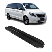 Trittbretter Seitenschweller für Mercedes Vito 2014-2026 Langer L3 Alu Schwarz