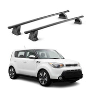 Stahl Dachträger für Kia Soul II 2014-2019 TÜV Abschließbar 75 kg 2tlg Schwarz