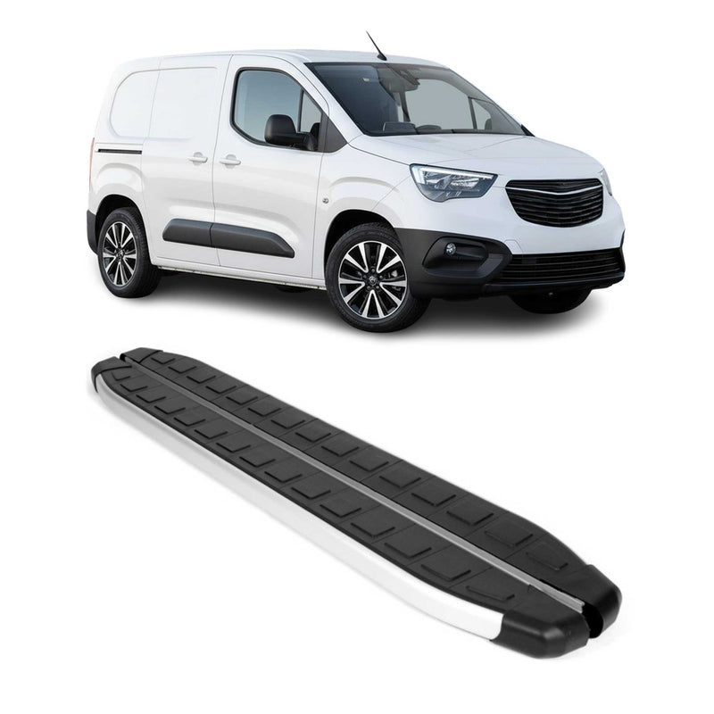Schweller Seitenbretter Trittbretter für Opel Combo 2018-2025 Kurzer Alu Schwarz